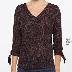 FORTUNE + IVY Collyn Mixed Material Blouse